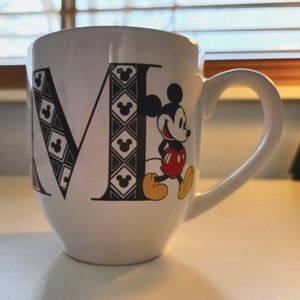 Brand new Disney 12 oz. "M" Mickey mug.